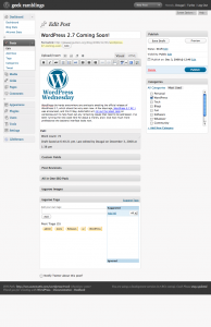 WordPress 2.7 User Interface