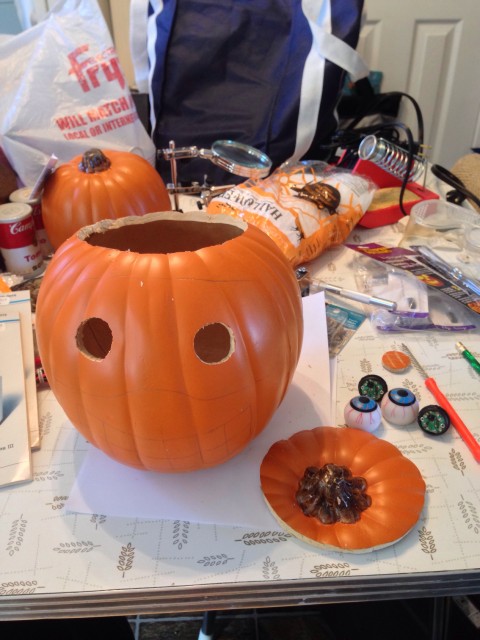 Mad Scientist Pumpkin Build - Dougal Campbell's geek ramblings